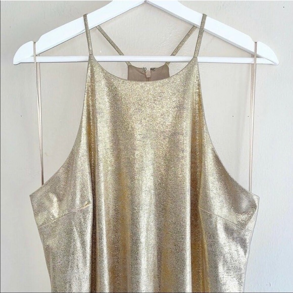 Gold mini dress by Halston - Picture 6 of 7
